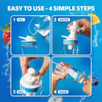 22oz. Plastic Bottle & Blue Comfort Grip Lid